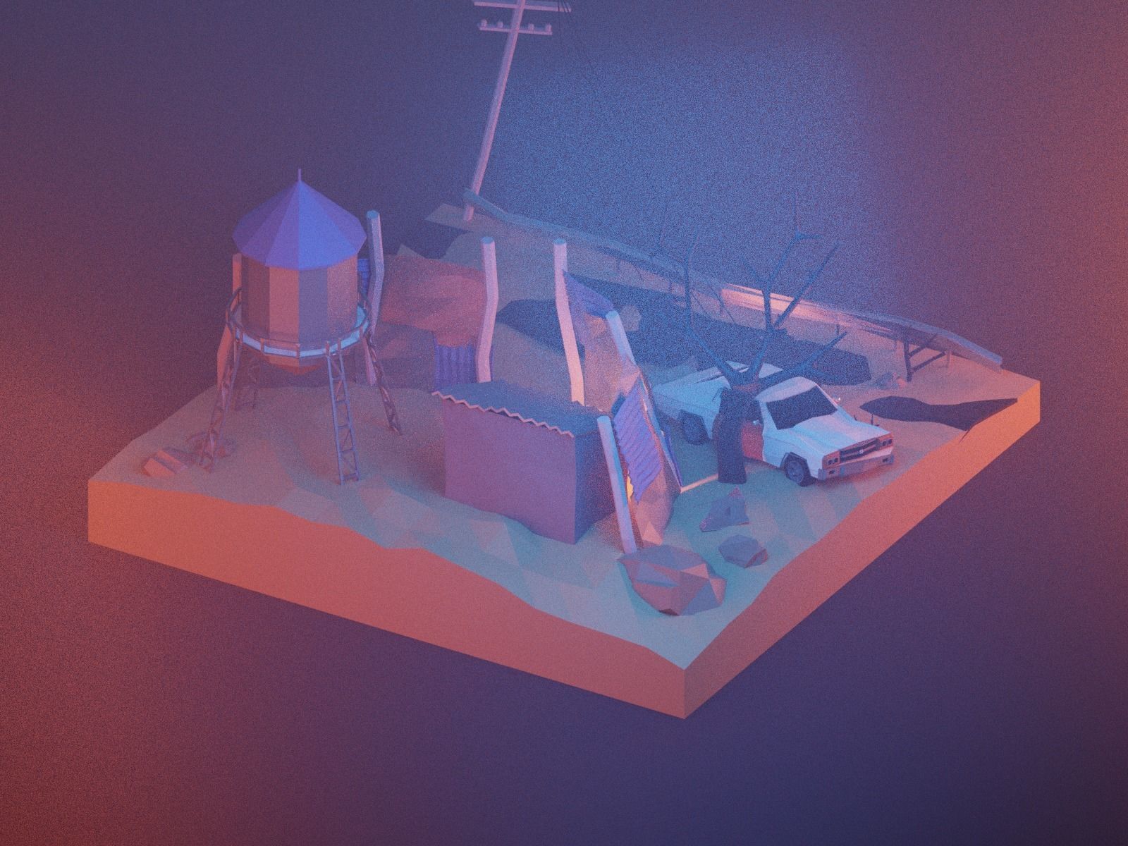 Cartoon Fallout 3D model_12