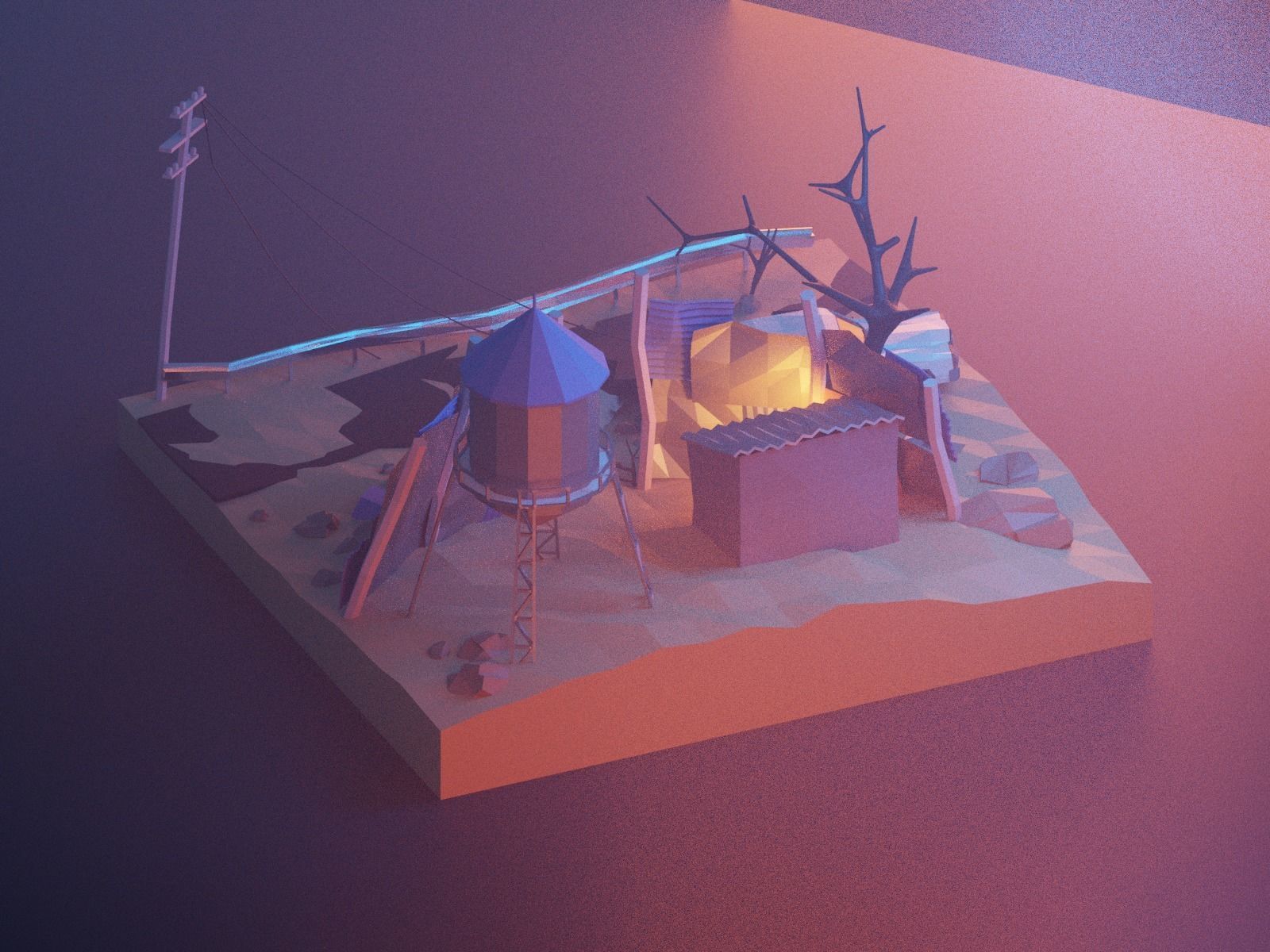 Cartoon Fallout 3D model_14