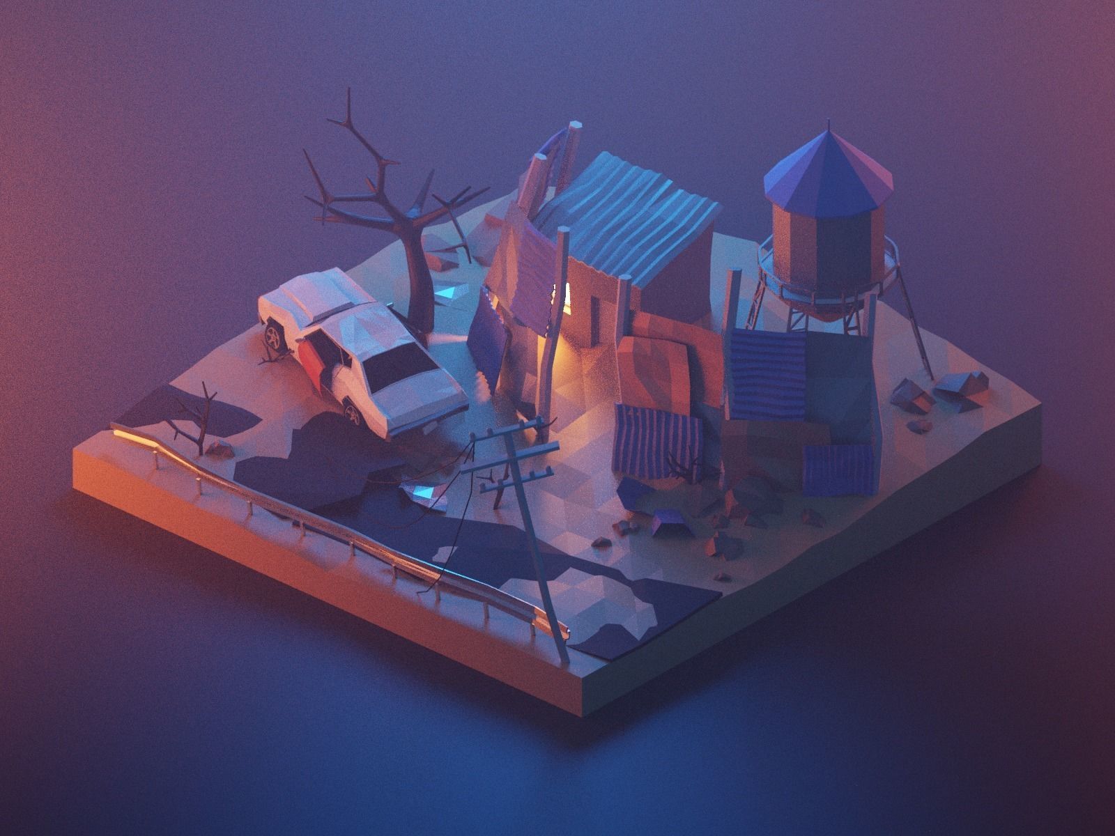 Cartoon Fallout 3D model_3