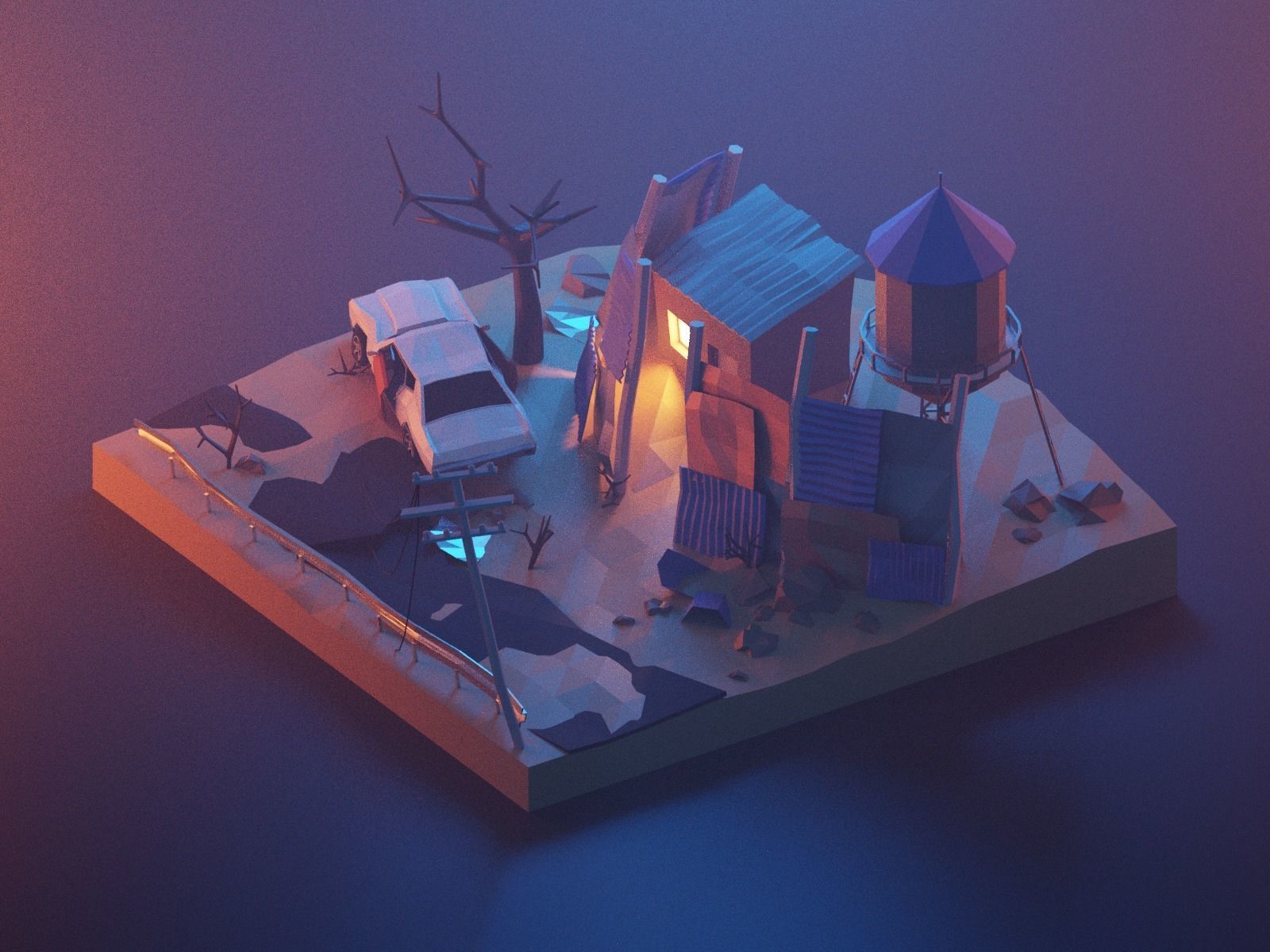 Cartoon Fallout 3D model_19