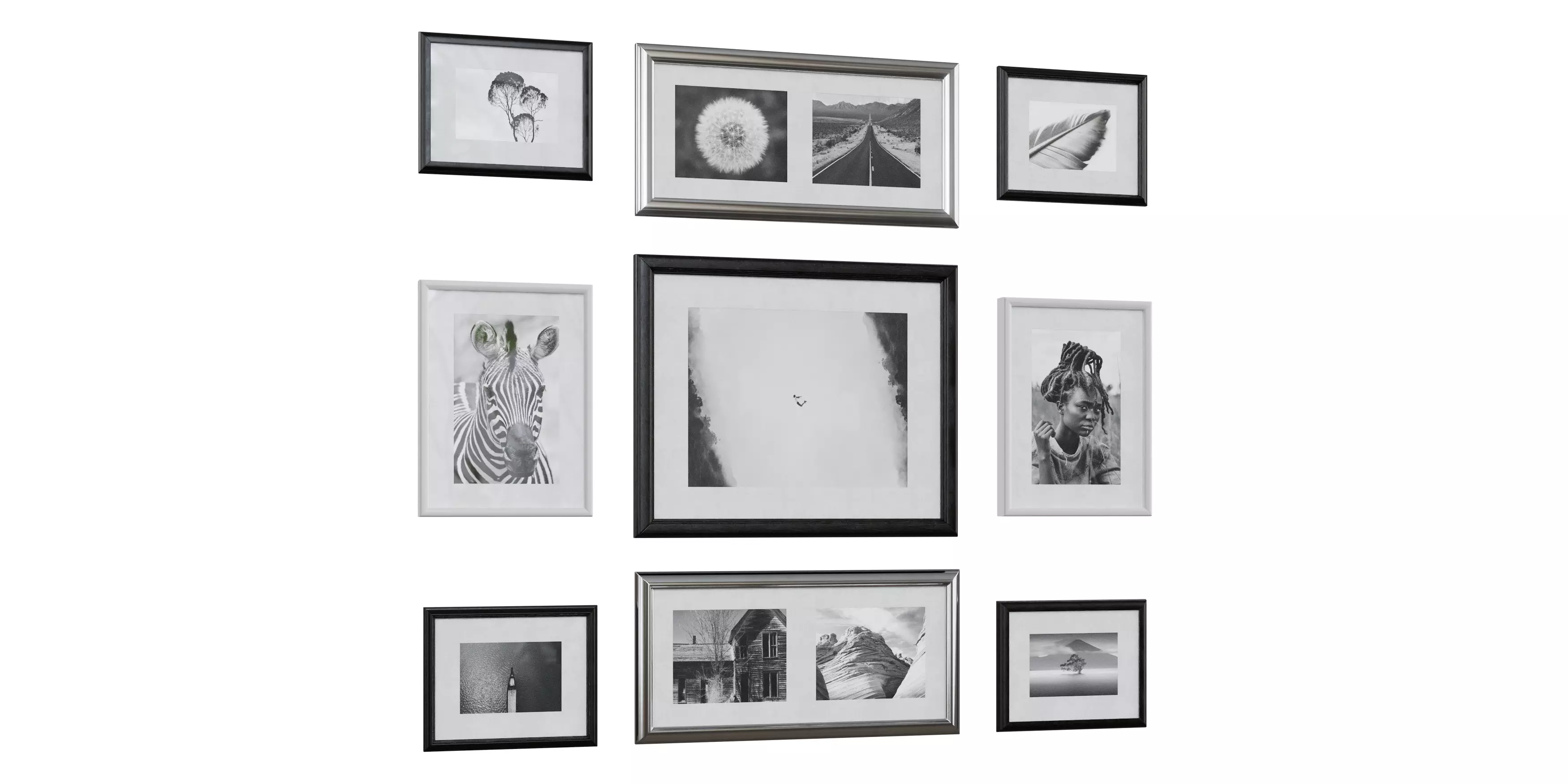 Mixed Picture Frames 01 Free low-poly 3D model_2