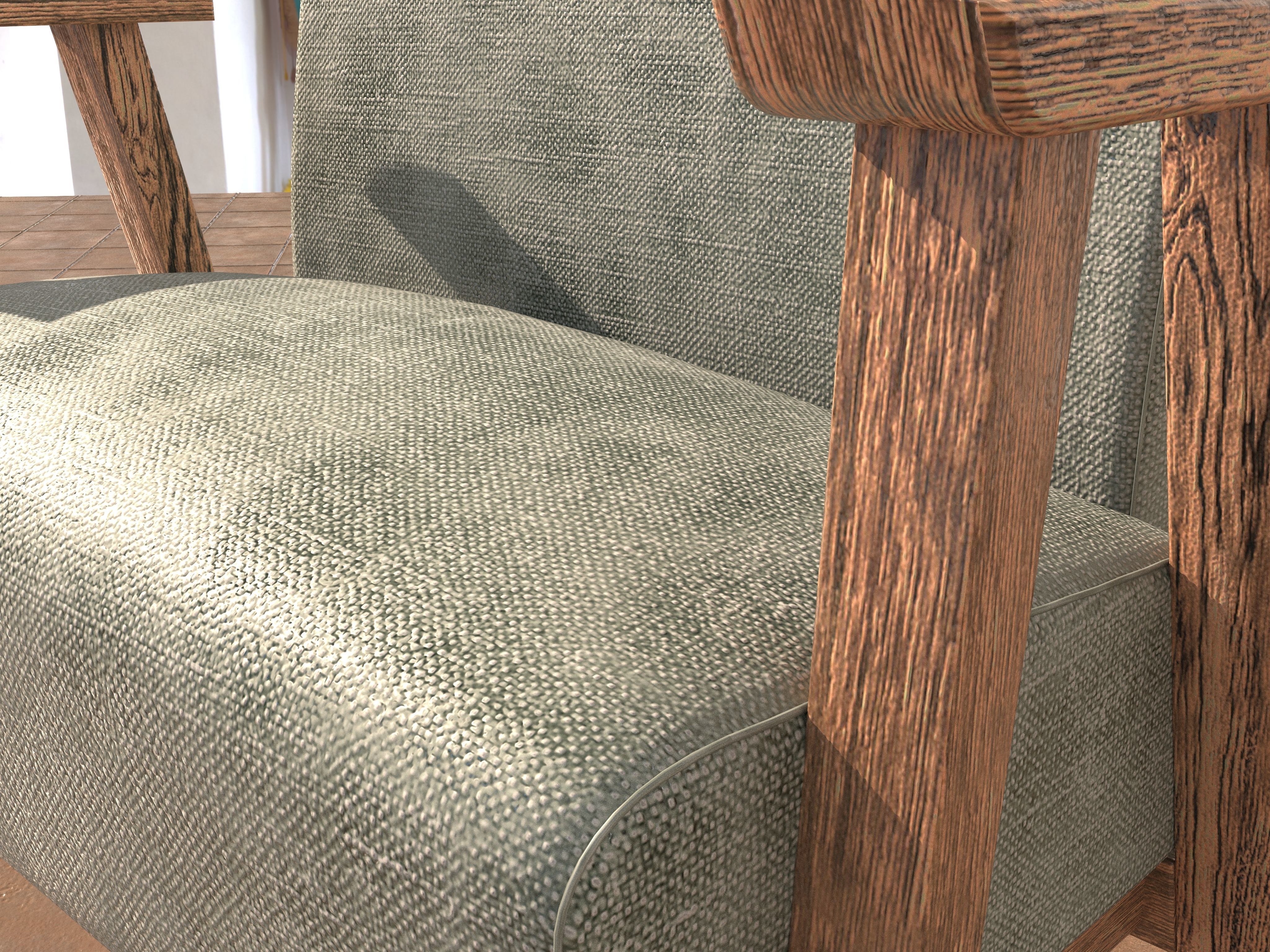 Chair Low-poly 3D model_4