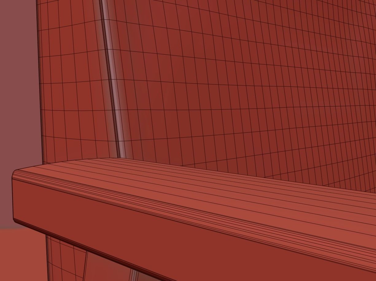 Chair Low-poly 3D model_7