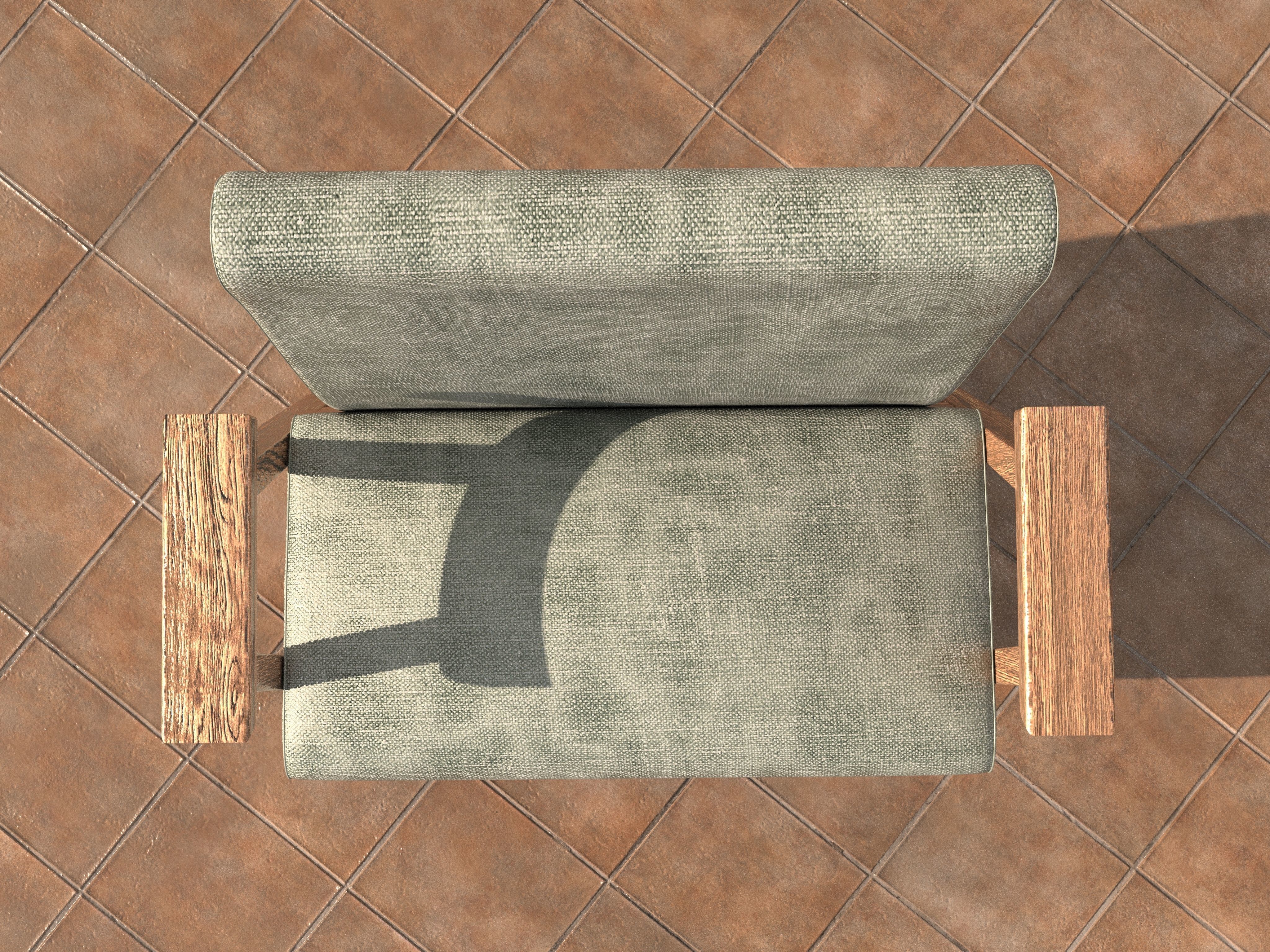 Chair Low-poly 3D model_10