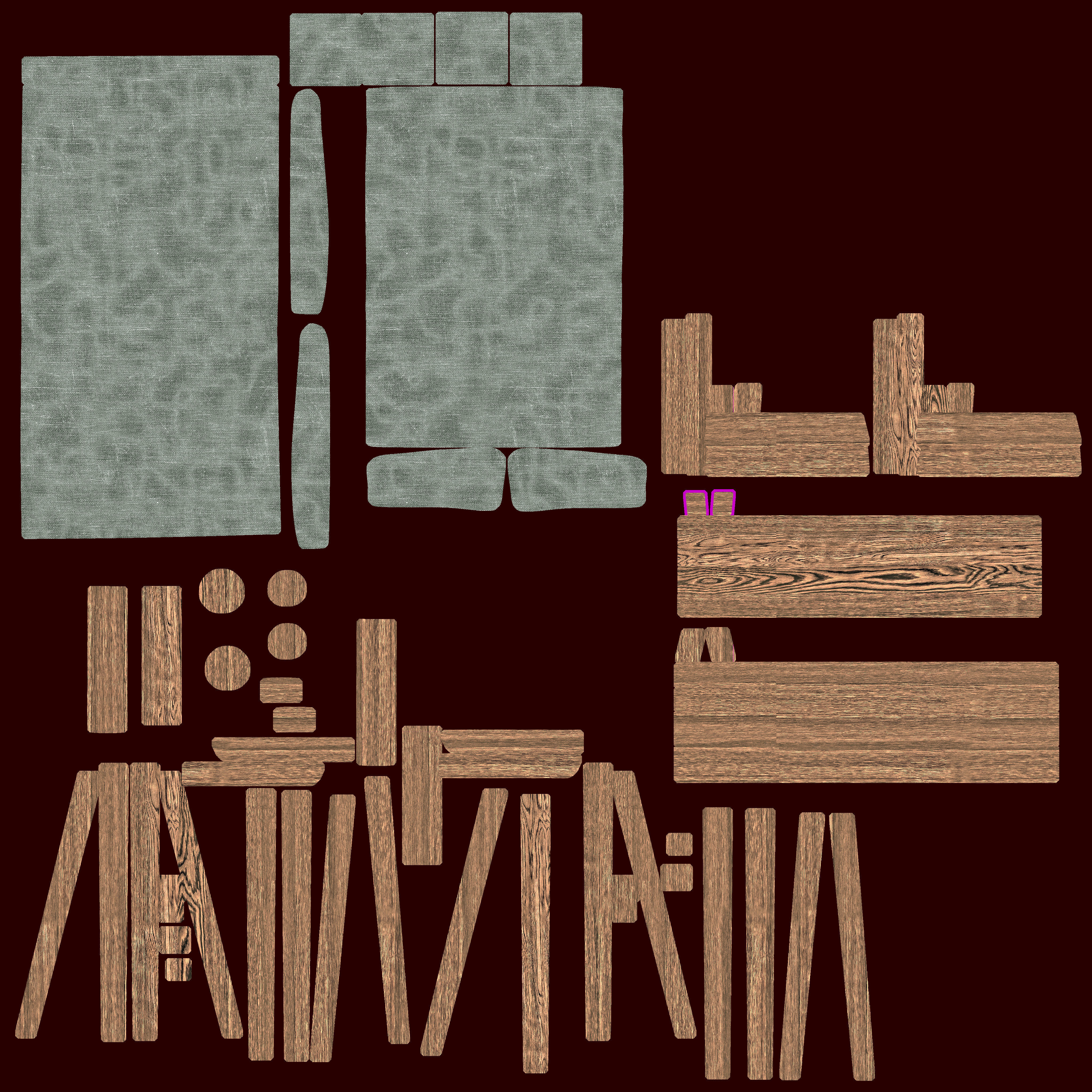 Chair Low-poly 3D model_14