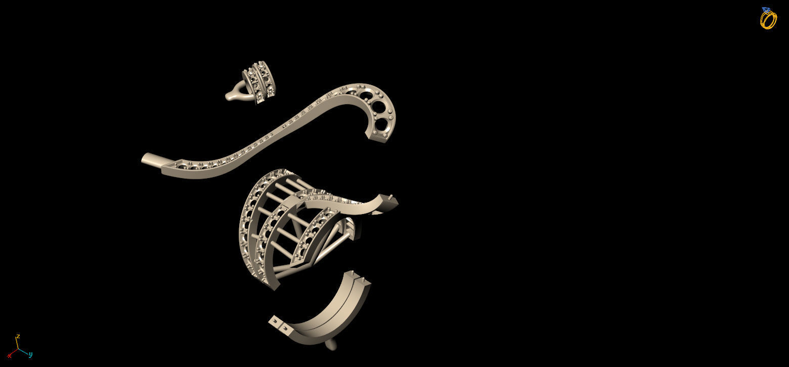 decollete  ring 3D print model_5