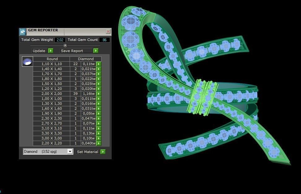 decollete  ring 3D print model_3