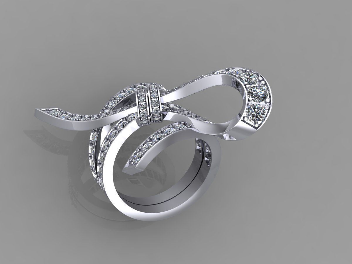 decollete  ring 3D print model_8