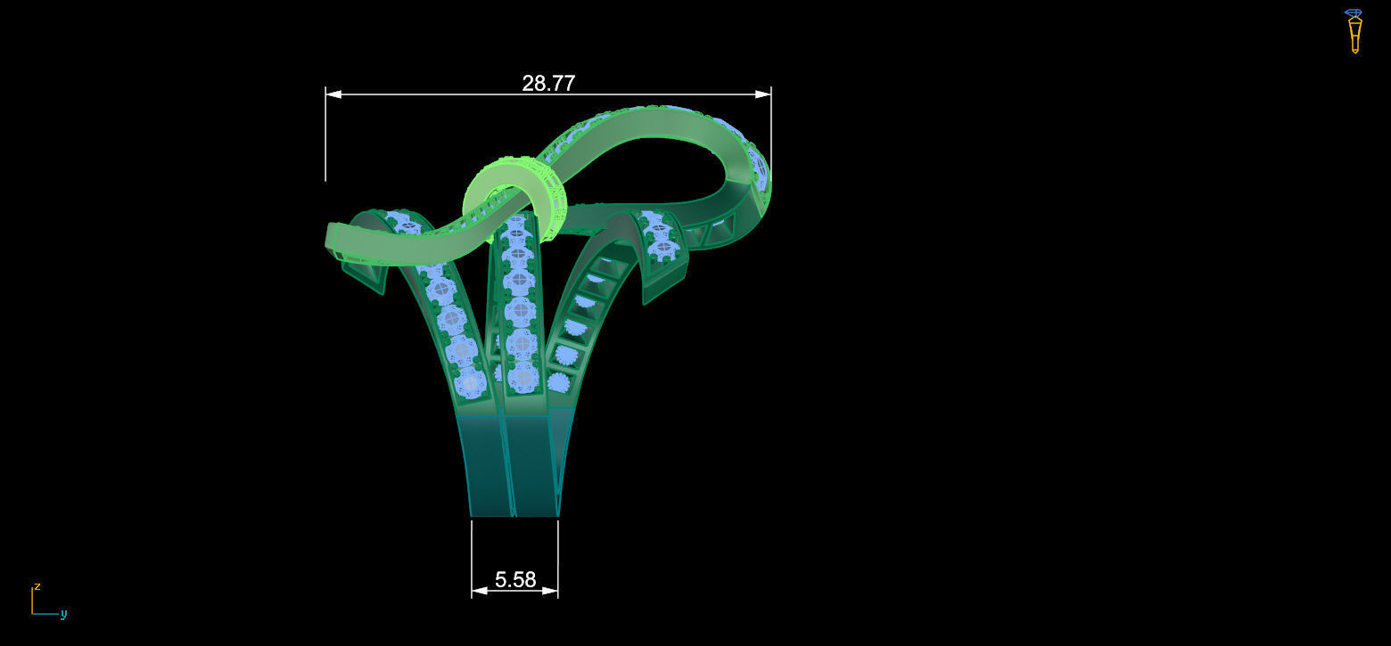 decollete  ring 3D print model_11