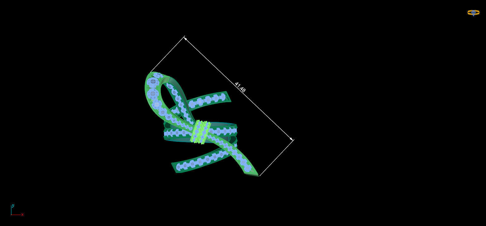 decollete  ring 3D print model_2