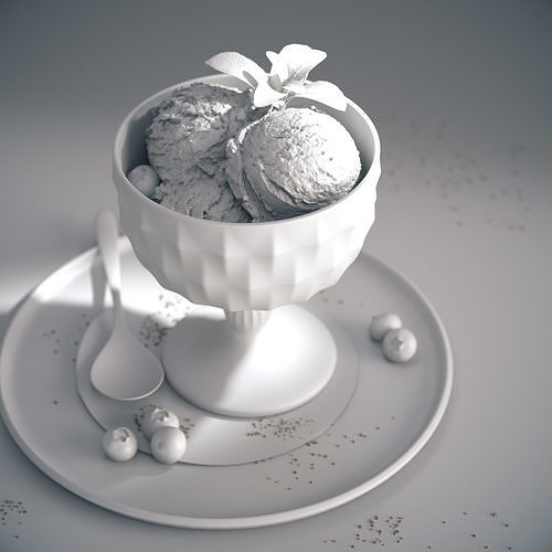 Ice Cream - Bowl 3D model 7