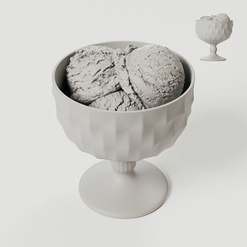 Ice Cream - Bowl 3D model 4