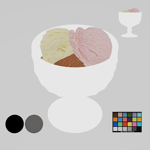 Ice Cream - Bowl 3D model 3