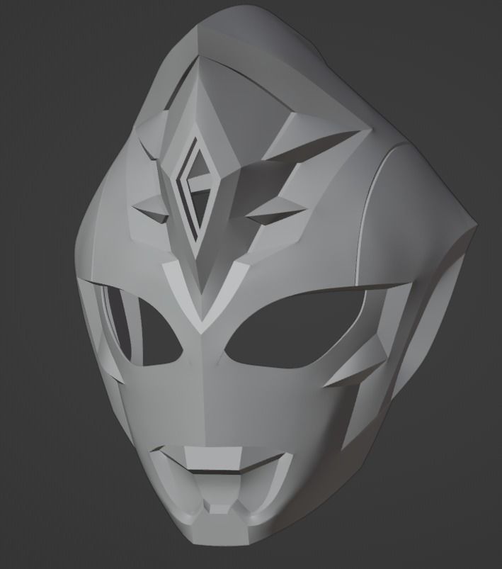 Ultraman Decker Strong type 3D printable helmet 3D print model_17