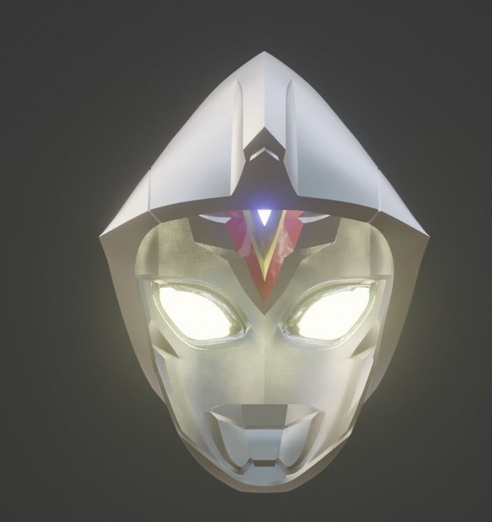 Ultraman Decker Strong type 3D printable helmet 3D print model_3