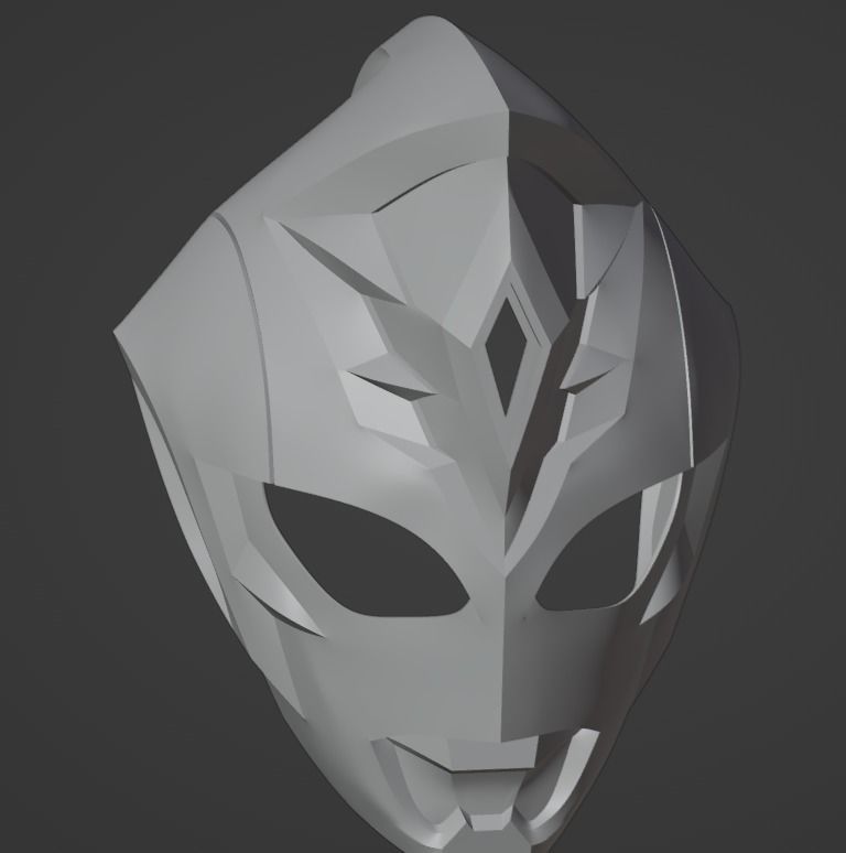 Ultraman Decker Strong type 3D printable helmet 3D print model_18
