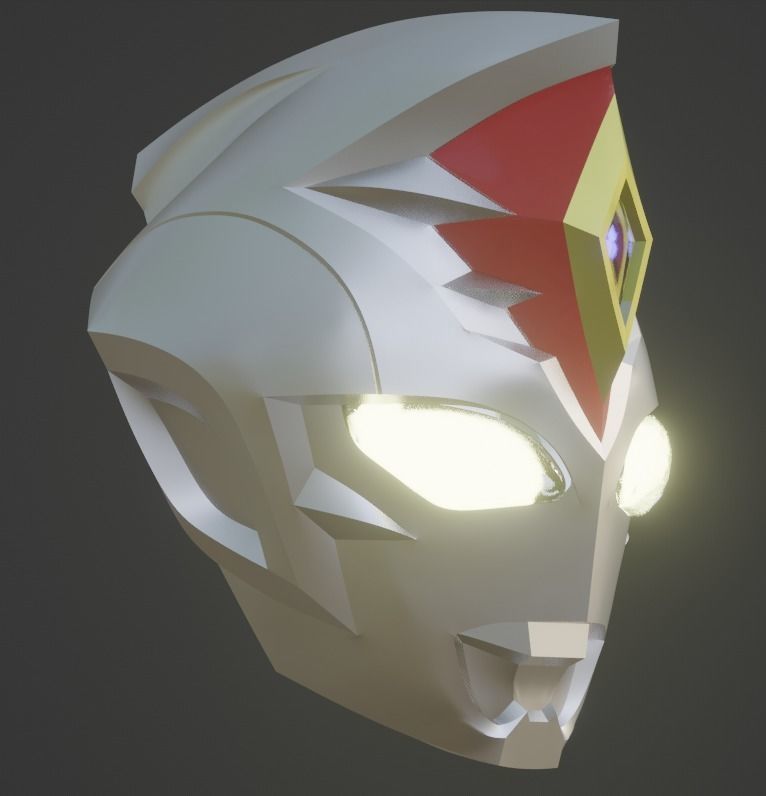 Ultraman Decker Strong type 3D printable helmet 3D print model_2