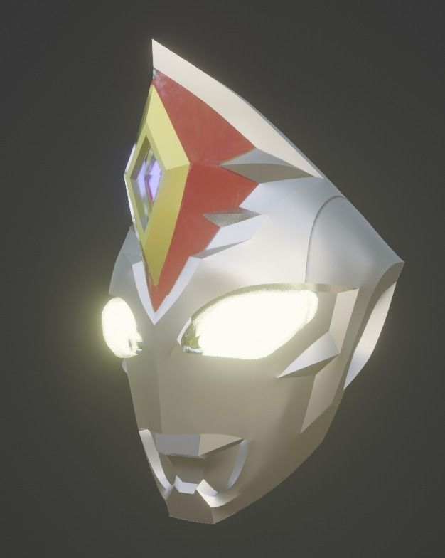 Ultraman Decker Strong type 3D printable helmet 3D print model_5