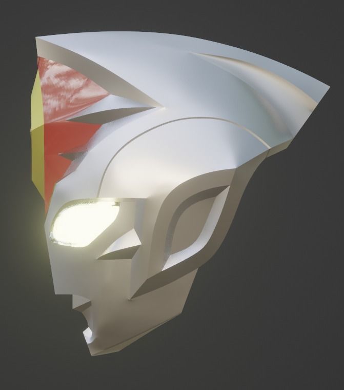 Ultraman Decker Strong type 3D printable helmet 3D print model_1
