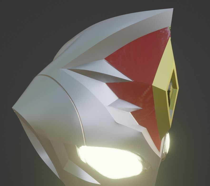 Ultraman Decker Strong type 3D printable helmet 3D print model_8
