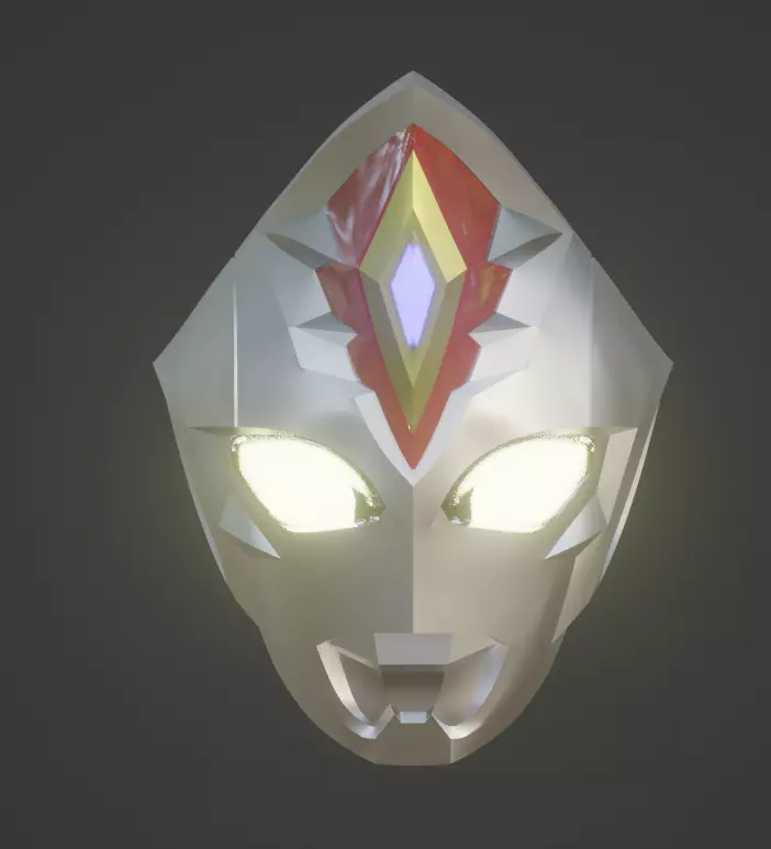 Ultraman Decker Strong type 3D printable helmet 3D print model_0