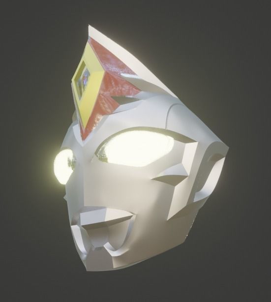 Ultraman Decker Strong type 3D printable helmet 3D print model_6