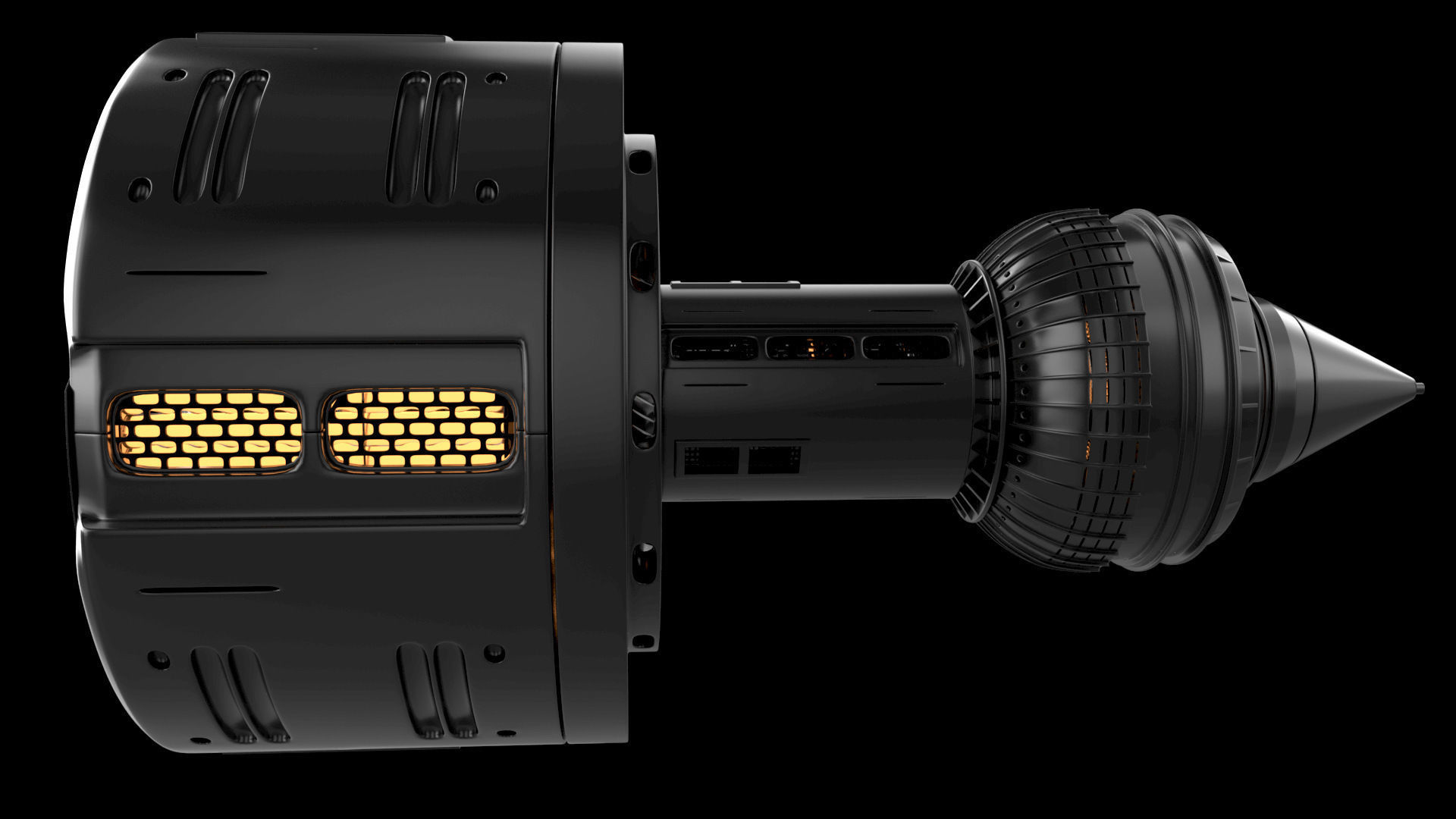 DC machine range hood engine 3D model_2