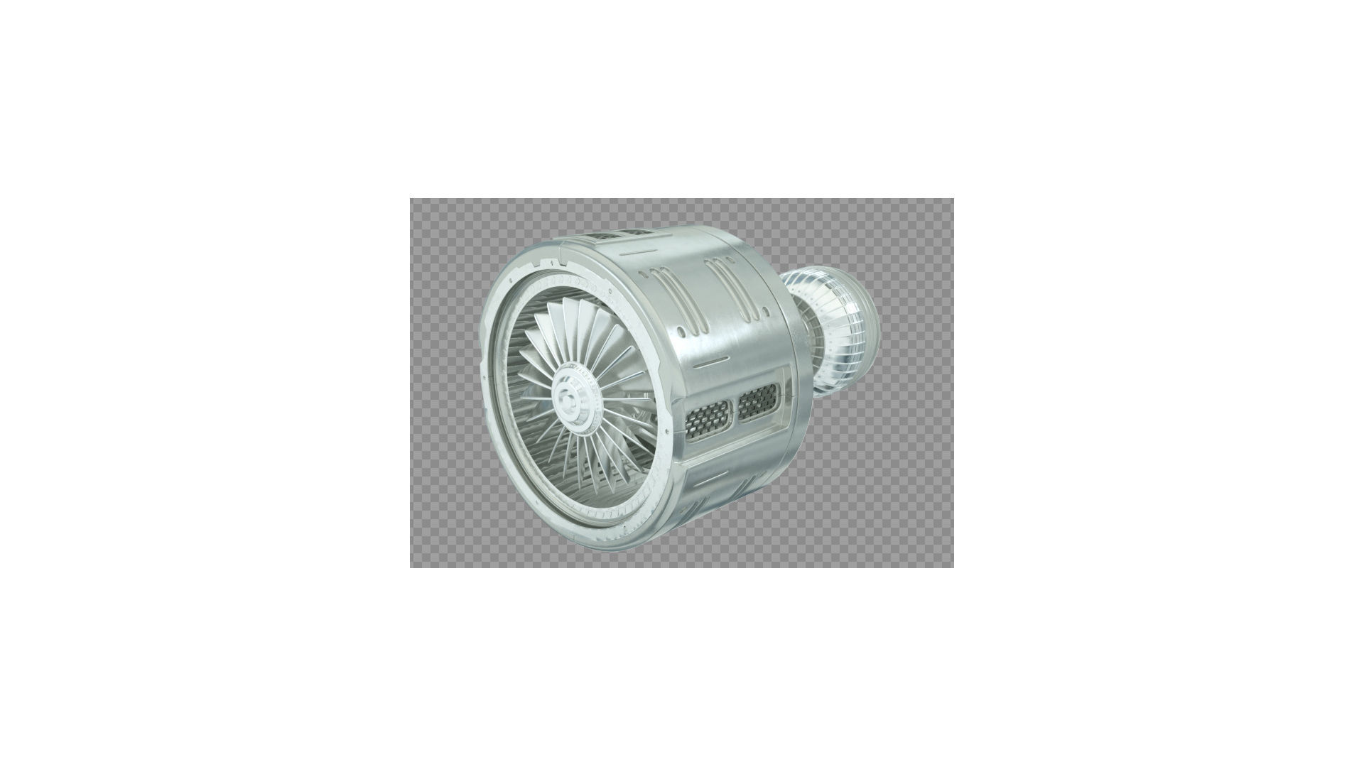 DC machine range hood engine 3D model_4