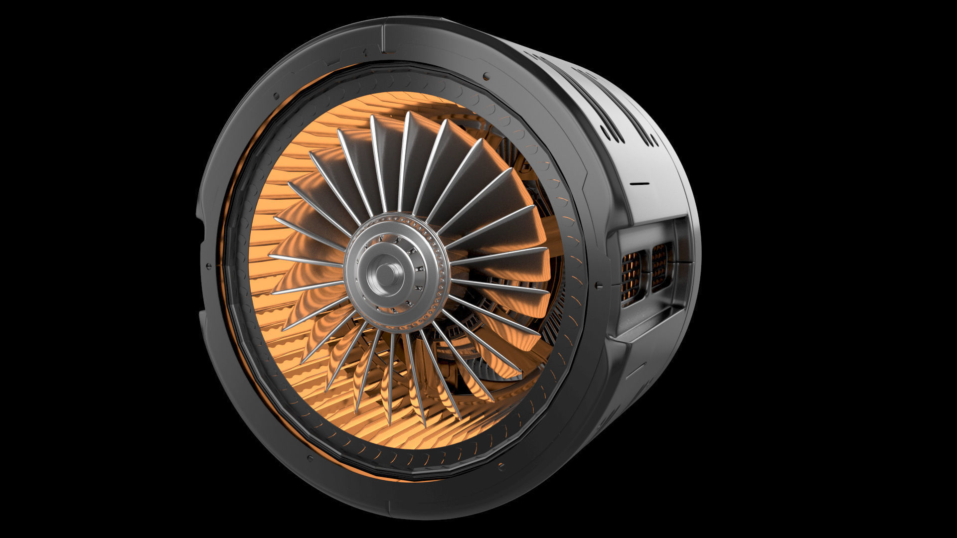 DC machine range hood engine 3D model_3