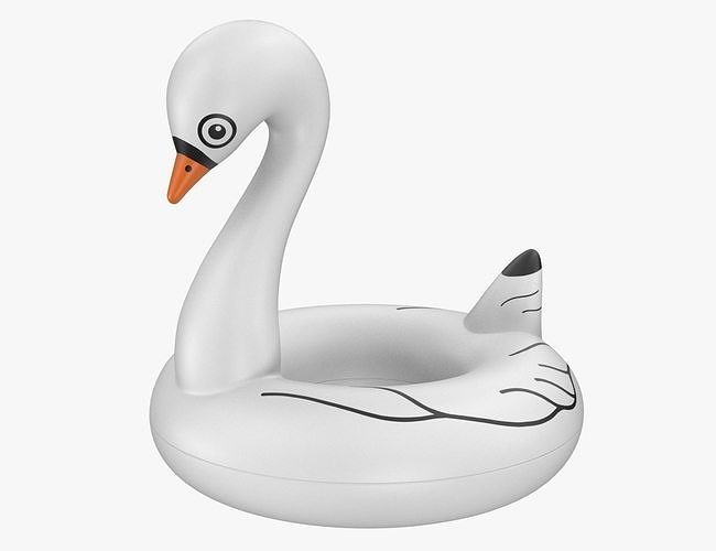 Swan Pool Float swim ring 3D model