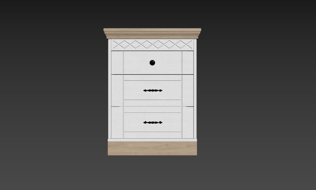 Bedroom set bookcase with two doors 3D Model Collection_46