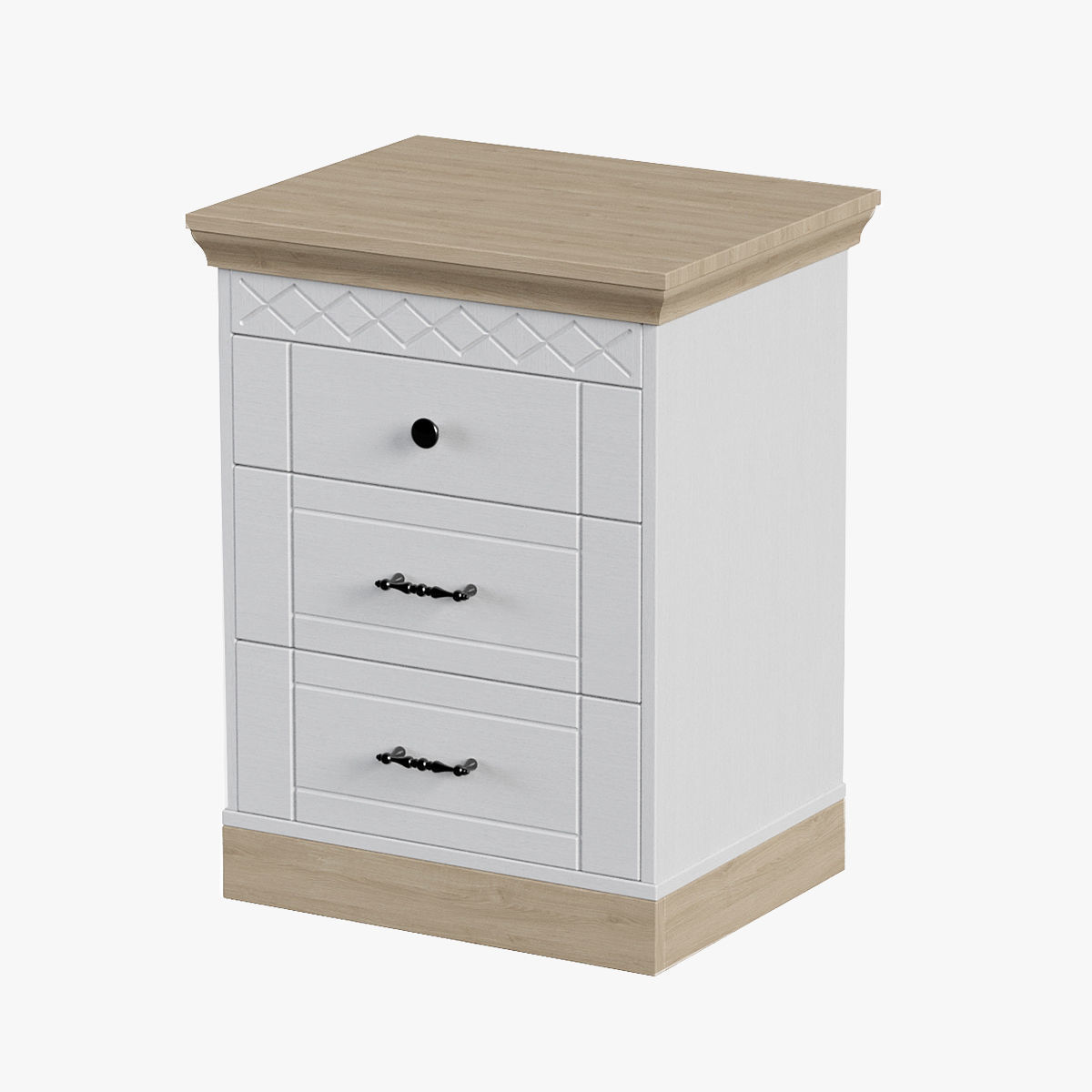 Bedroom set bookcase with two doors 3D Model Collection_35