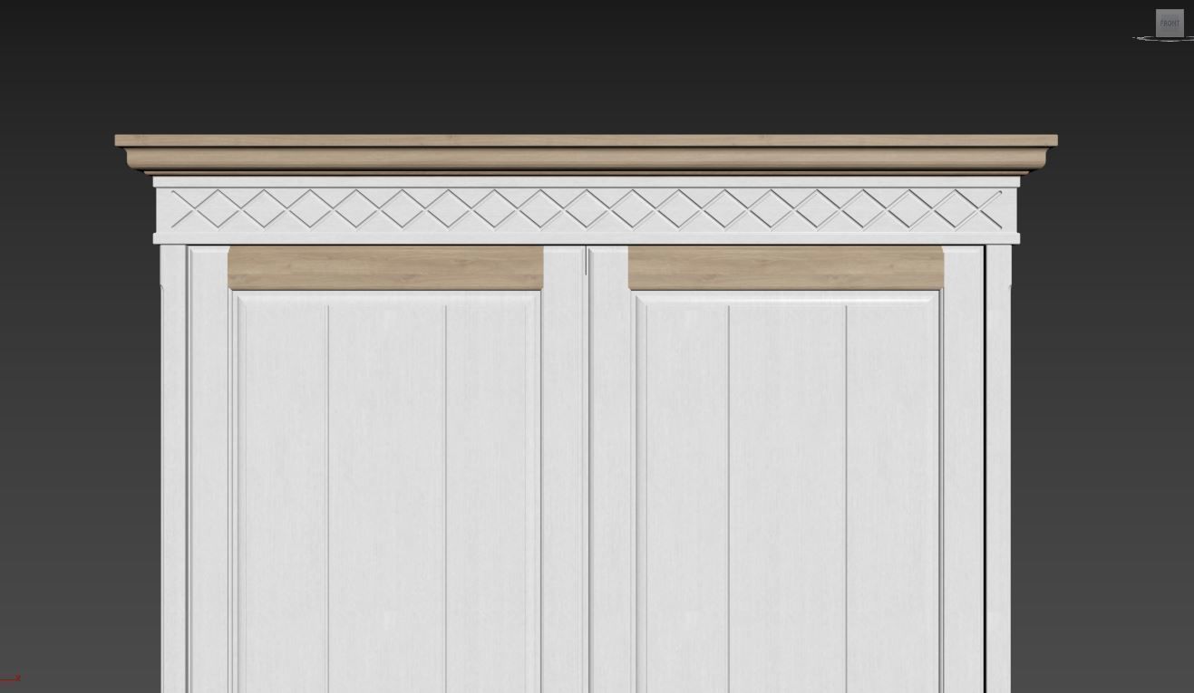 Bedroom set bookcase with two doors 3D Model Collection_74