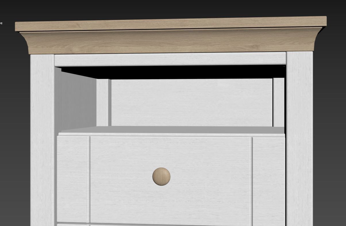 Bedroom set bookcase with two doors 3D Model Collection_52