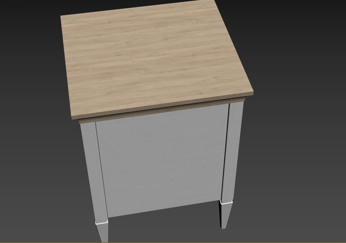 Bedroom set bookcase with two doors 3D Model Collection_64