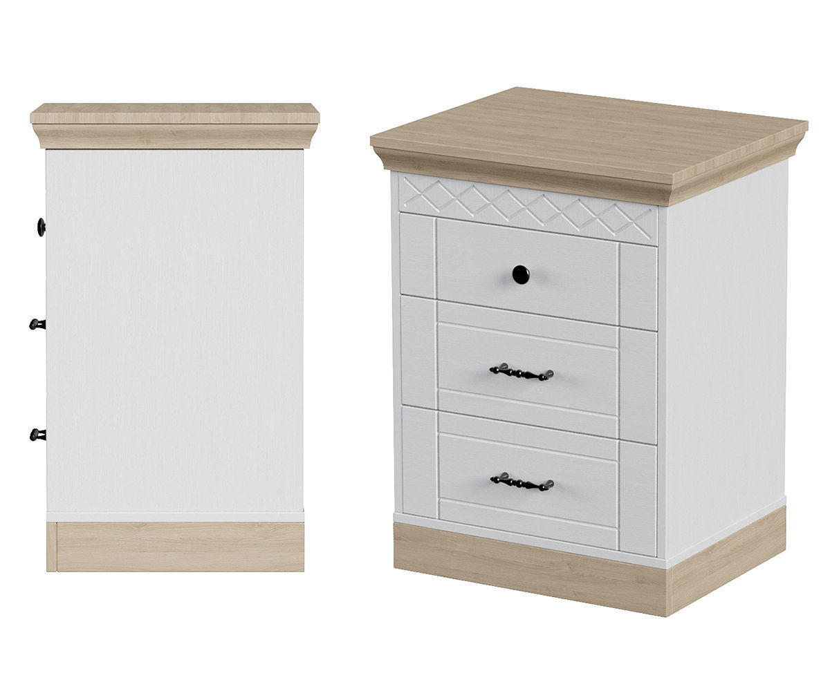 Bedroom set bookcase with two doors 3D Model Collection_5