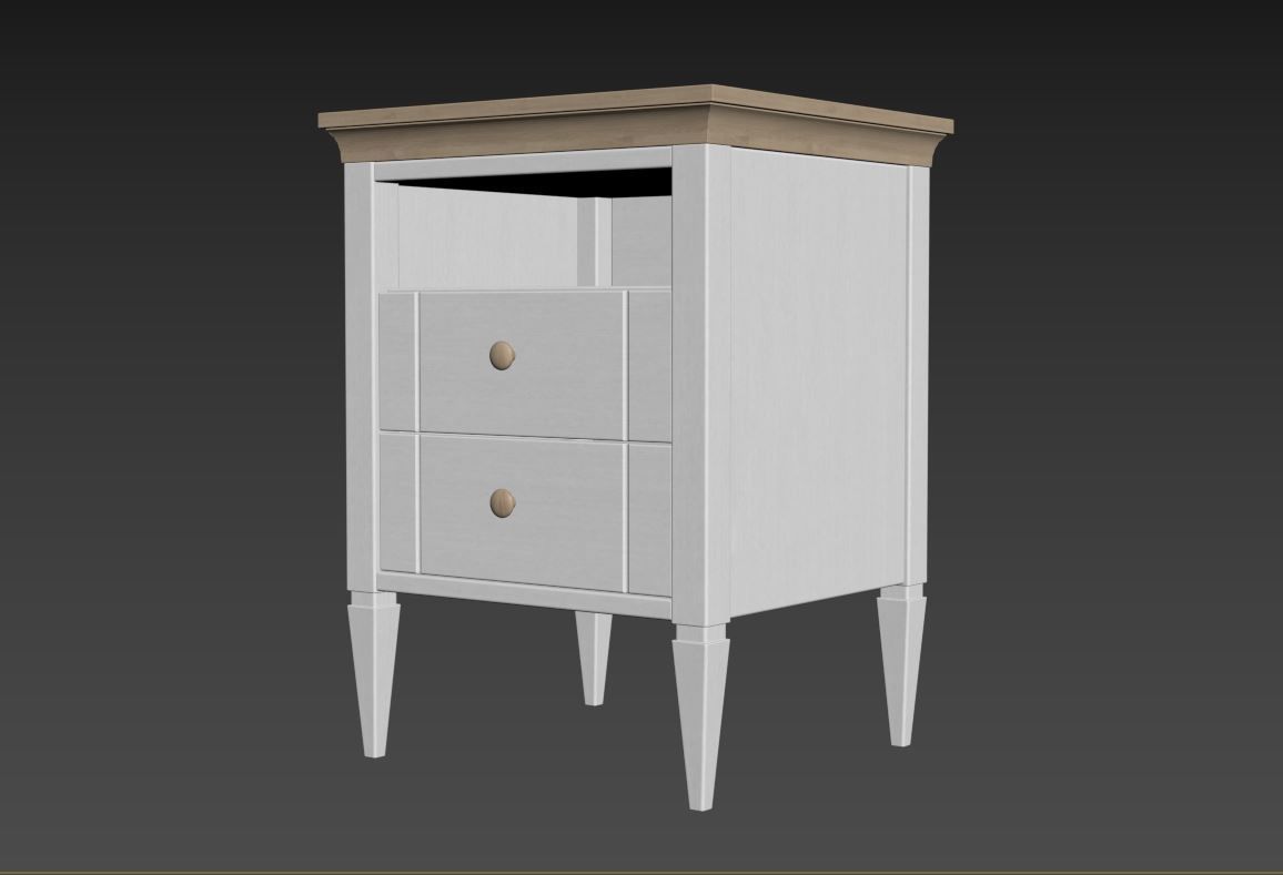 Bedroom set bookcase with two doors 3D Model Collection_68