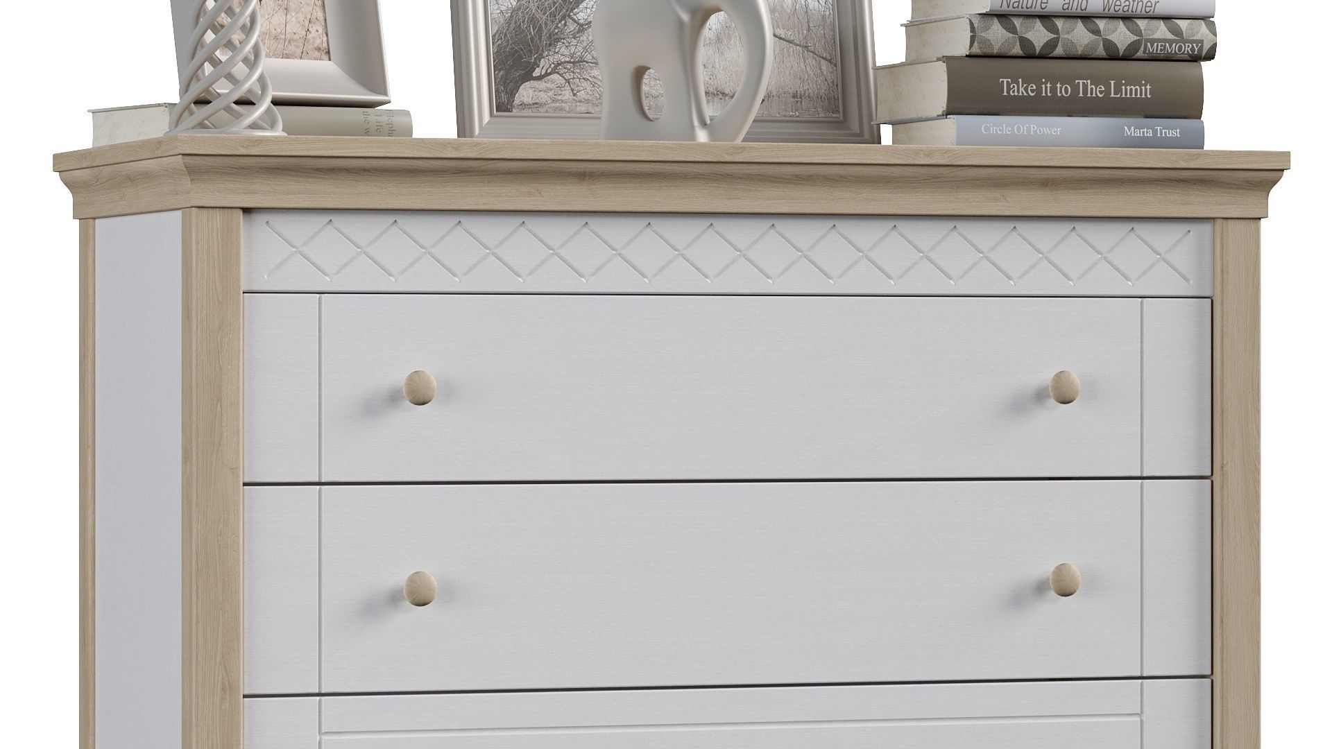 Bedroom set bookcase with two doors 3D Model Collection_43