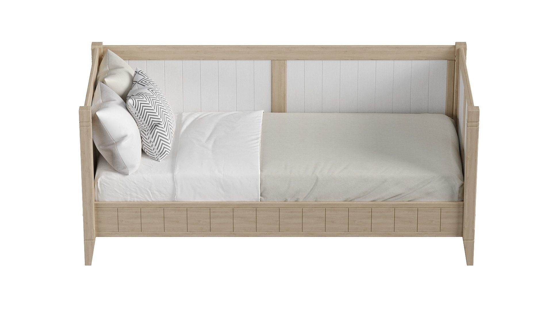 Bedroom set bookcase with two doors 3D Model Collection_32