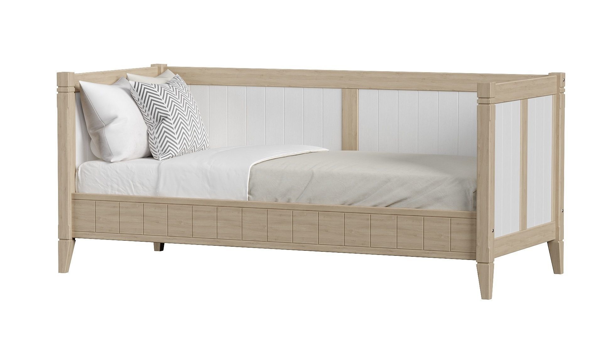 Bedroom set bookcase with two doors 3D Model Collection_30