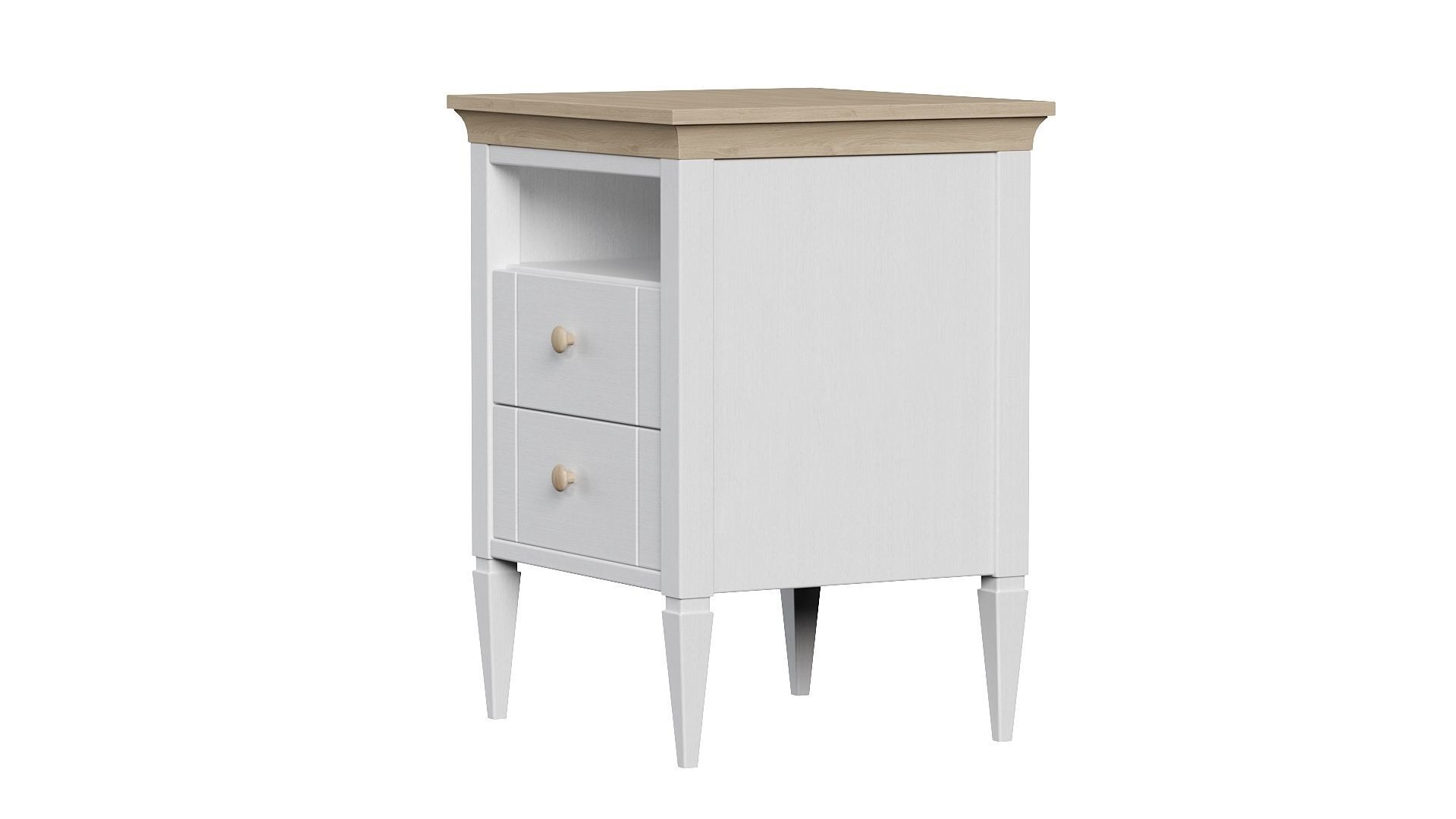 Bedroom set bookcase with two doors 3D Model Collection_23