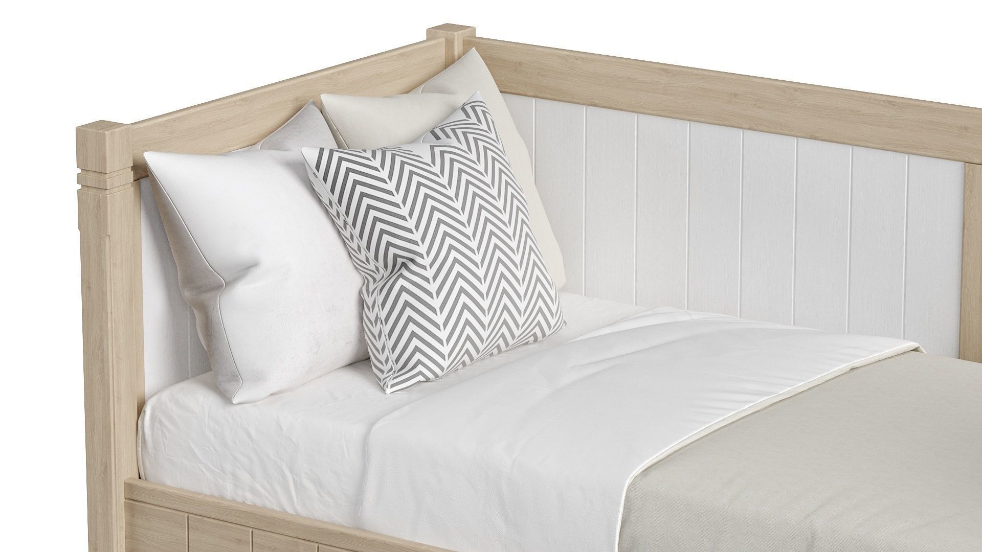 Bedroom set bookcase with two doors 3D Model Collection_31