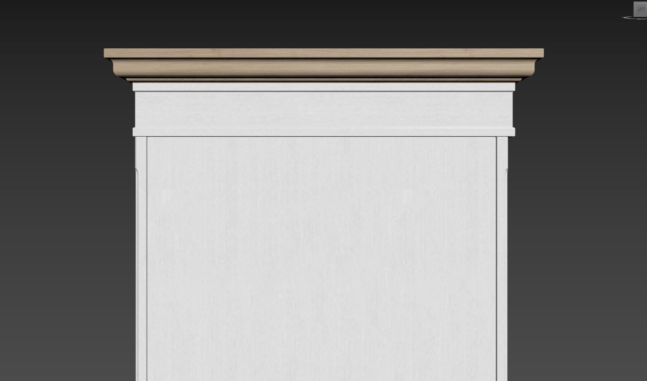 Bedroom set bookcase with two doors 3D Model Collection_76