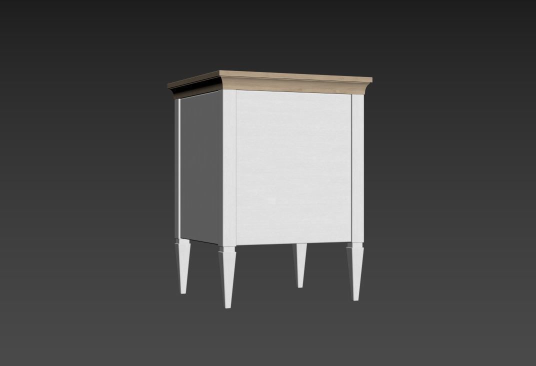 Bedroom set bookcase with two doors 3D Model Collection_63