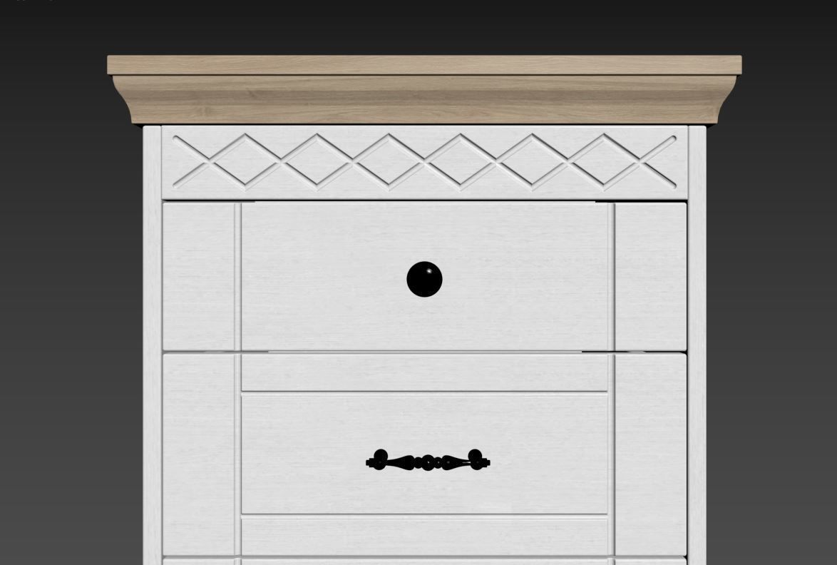 Bedroom set bookcase with two doors 3D Model Collection_75