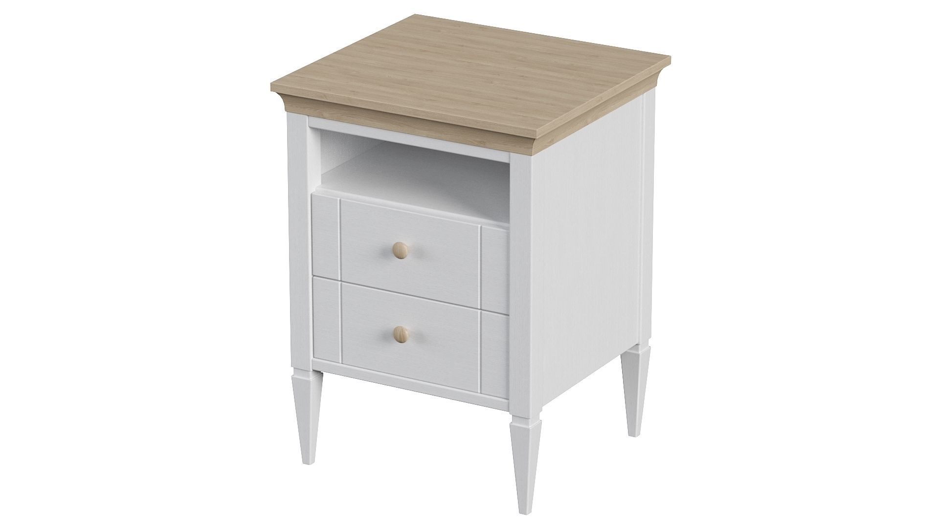 Bedroom set bookcase with two doors 3D Model Collection_29