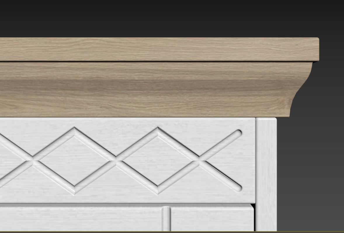 Bedroom set bookcase with two doors 3D Model Collection_56