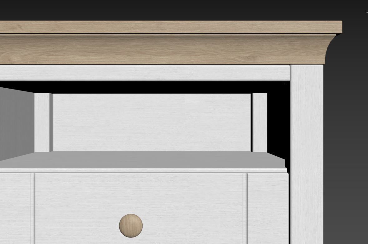 Bedroom set bookcase with two doors 3D Model Collection_72