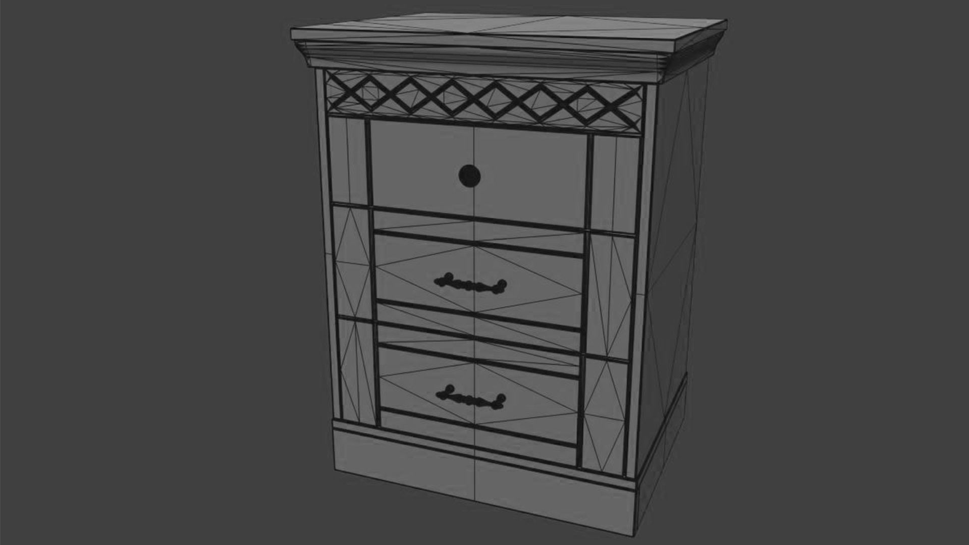 Bedroom set bookcase with two doors 3D Model Collection_77