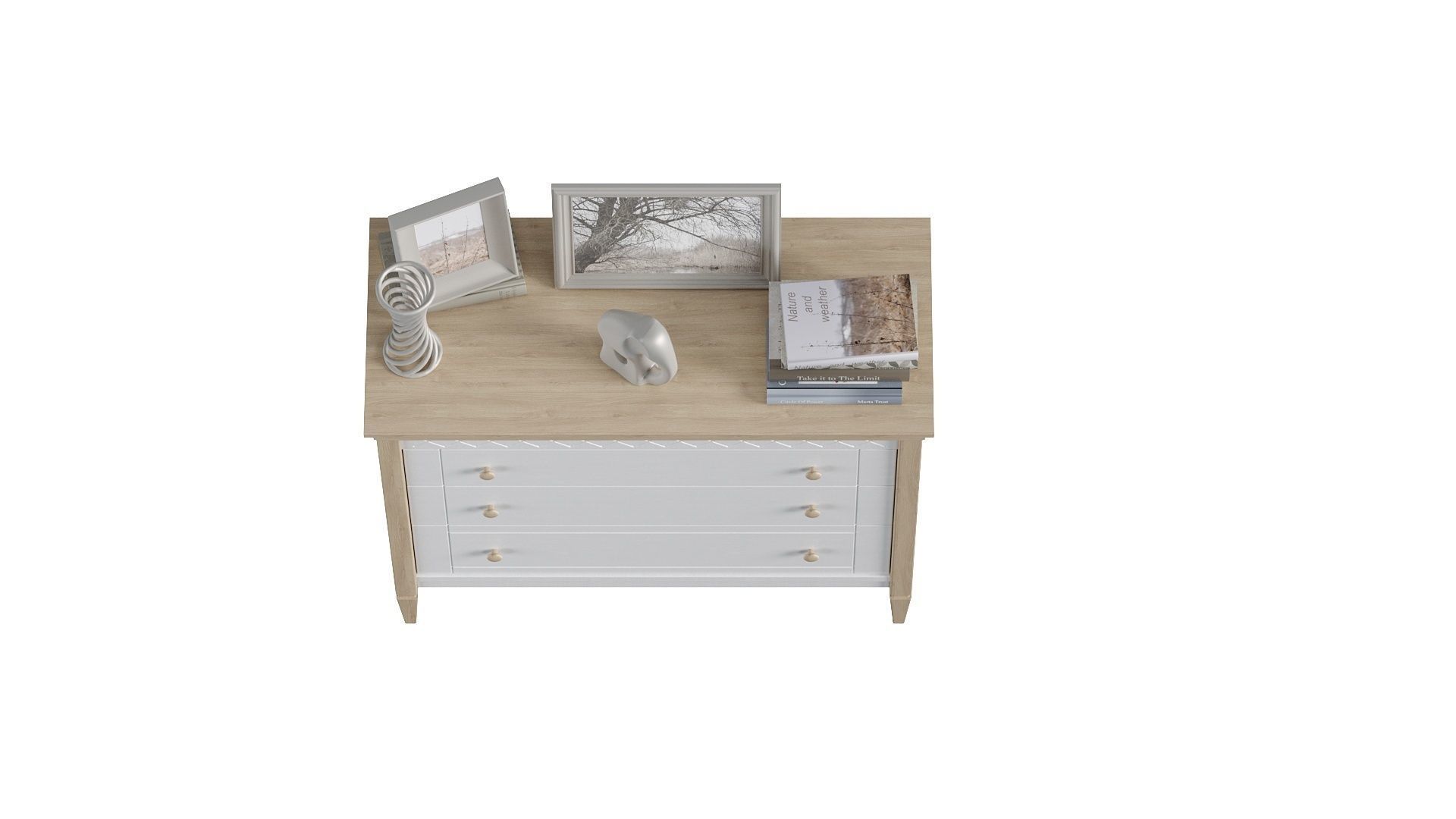 Bedroom set bookcase with two doors 3D Model Collection_14